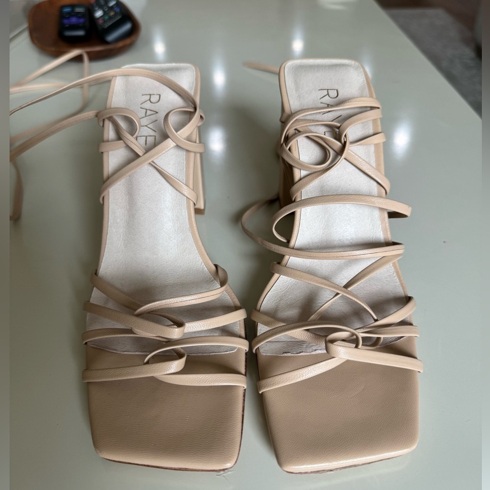 RAYE Kam Nude block heels